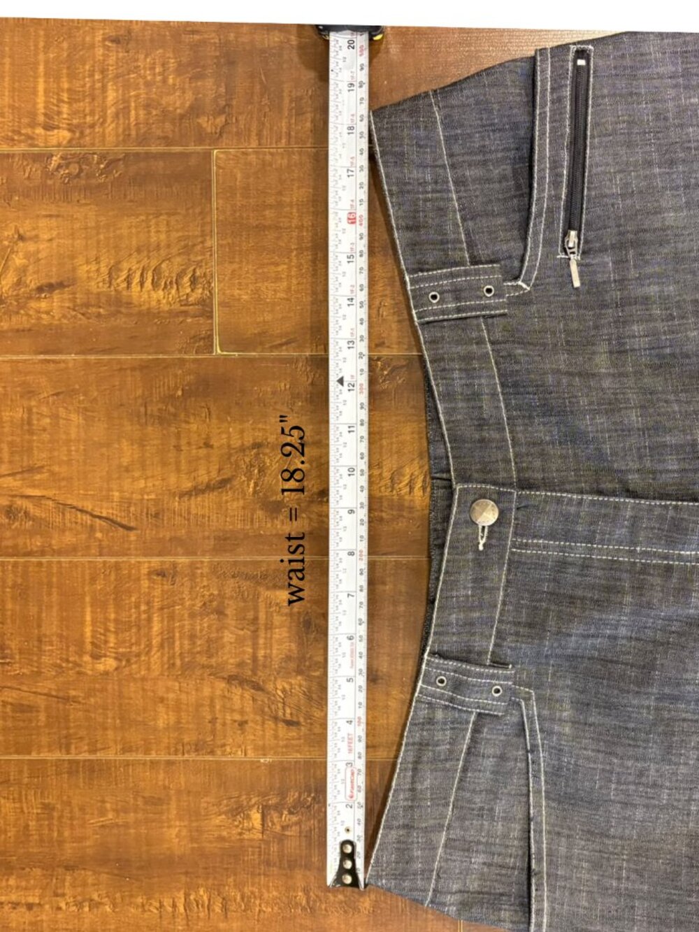 Collection Miss Alliage 2-Pc Denim Suit Set Blazer Wide Leg Pants size 18 - Picture 4 of 16
